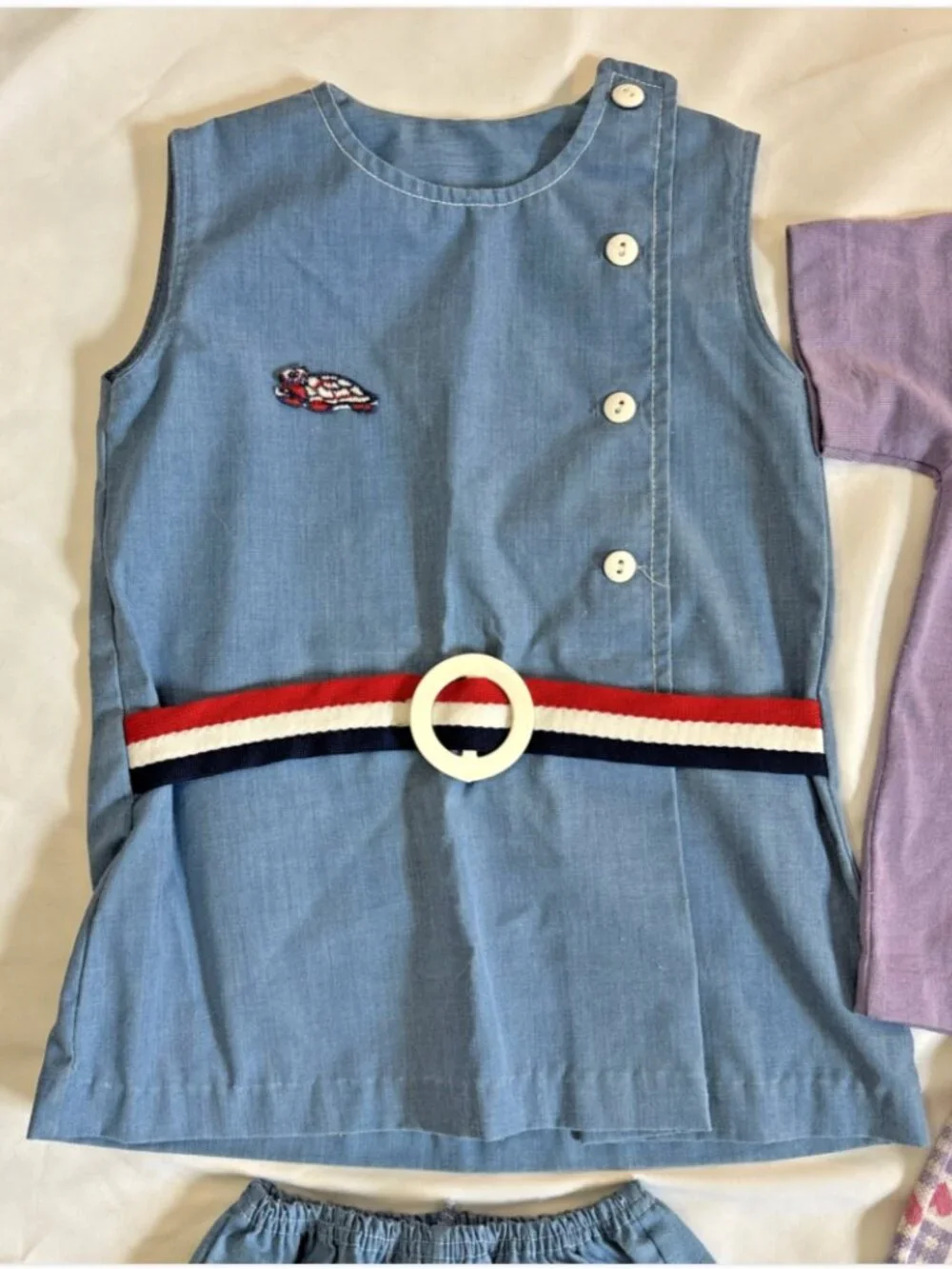 Vtg Health-Tex Girls Clothes 3T 3 Outfits 70s Skirt Bell Bottoms Hearts Flowers